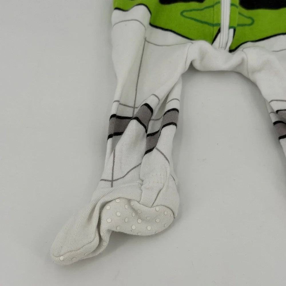 Disney Baby Sleeper Toddler 0-3 Months Green Full Zip Buzz Lightyear Cotton